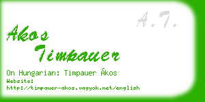 akos timpauer business card